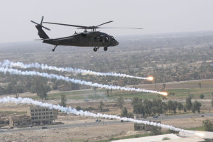 Contramedidas chaffs y flares en UH-60