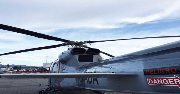 We installed the FastFin Bell 412 modification on this helicopter of the Colombian Navy.