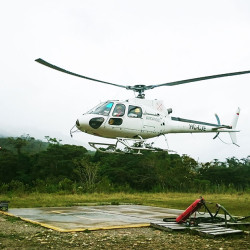 AS350 helicopter in Ecuador. Avioandes is an helicopter operator that uses AKV AS350 helicopter cycle counter.